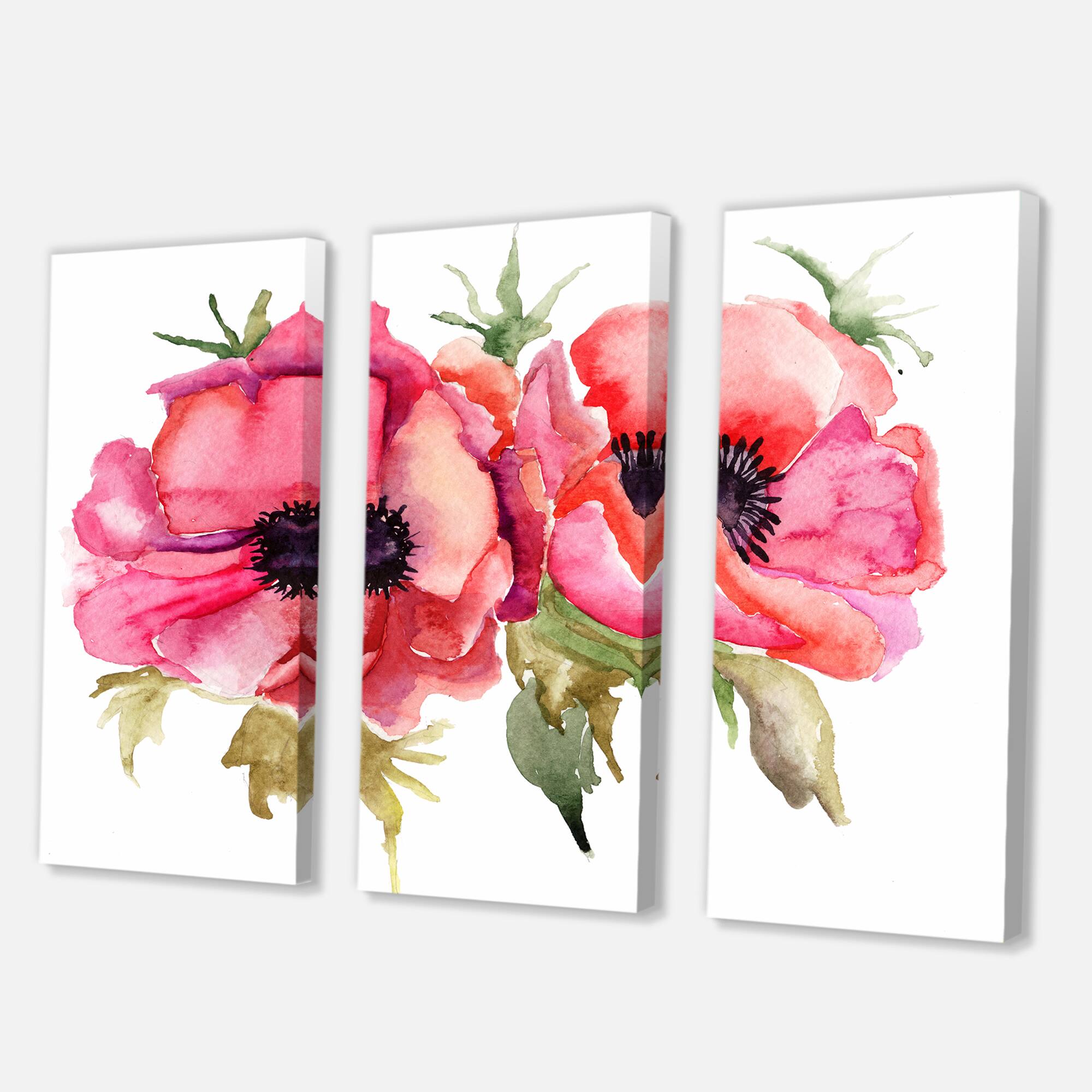 Designart - Stylized Poppy Flowers